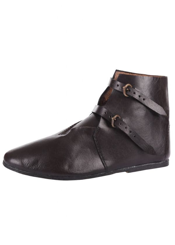 Ankle Boot With Buckles, Dark Brown