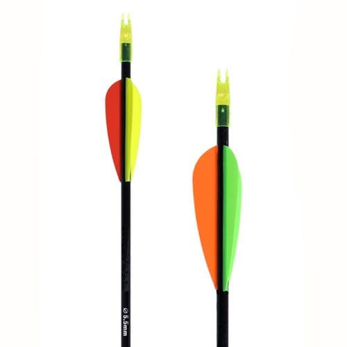 Arrow For Beginners 30".5.5mm Carbon Shaft, Red/ Yellow/ Yellow