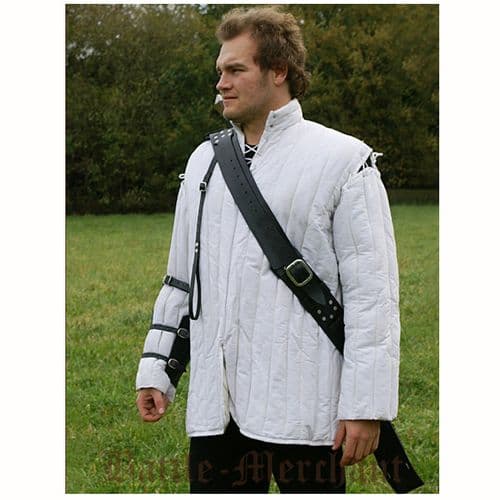 Back Scabbard,Wear over Shoulder, Black Leather