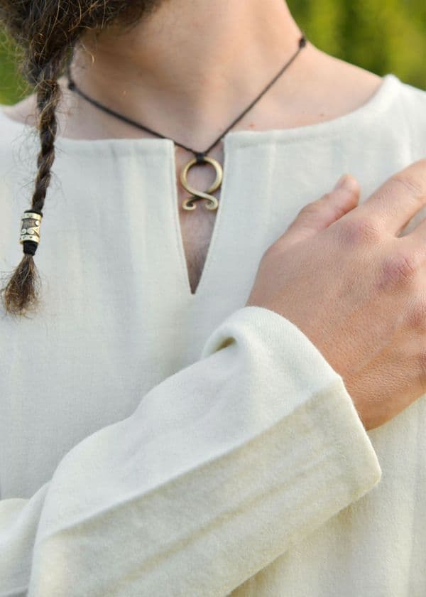 Basic Viking Tunic, Wool, Natural Coloured