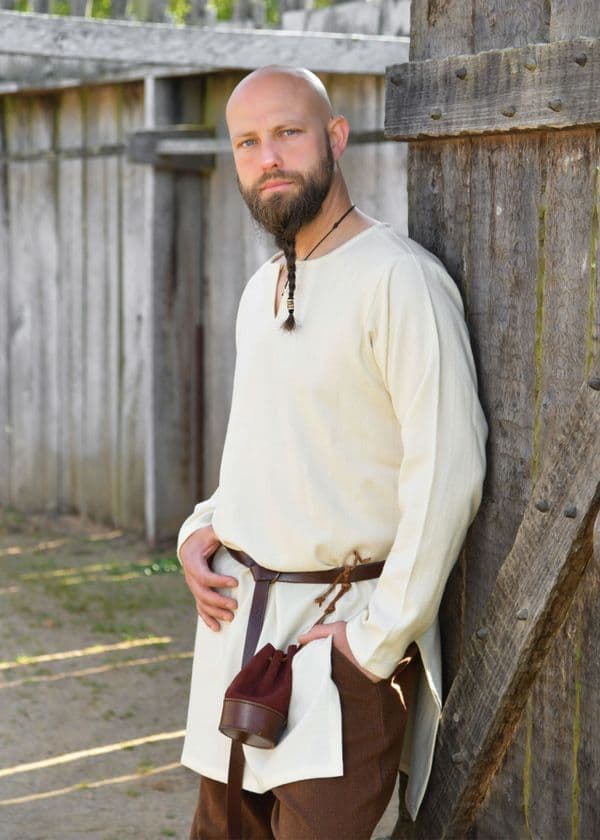 Basic Viking Tunic, Wool, Natural Coloured