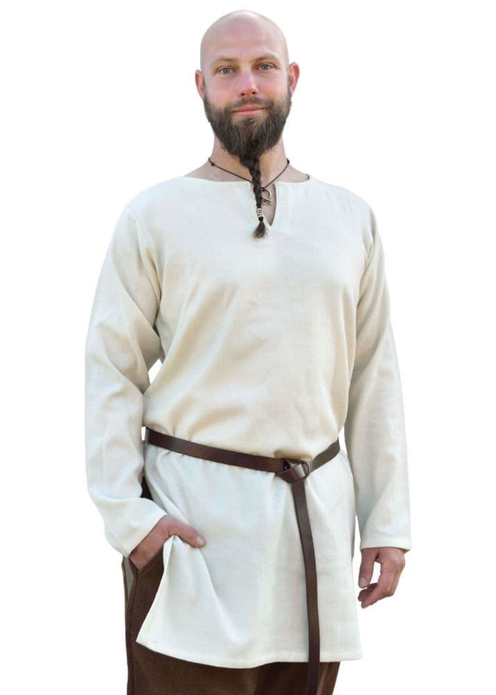 Basic Viking Tunic, Wool, Natural Coloured