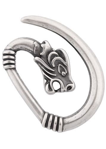 Belt Hook Wolf's Head Silver or Bronze