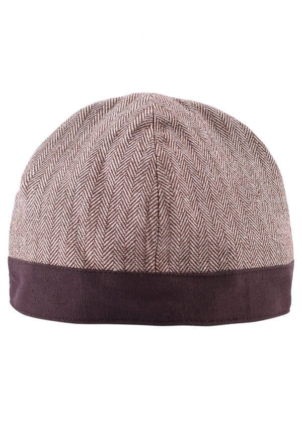 Birka Cap with Herringbone Pattern, Cotton