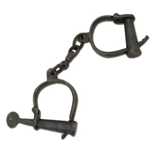 Black Steel Medieval Handcuffs