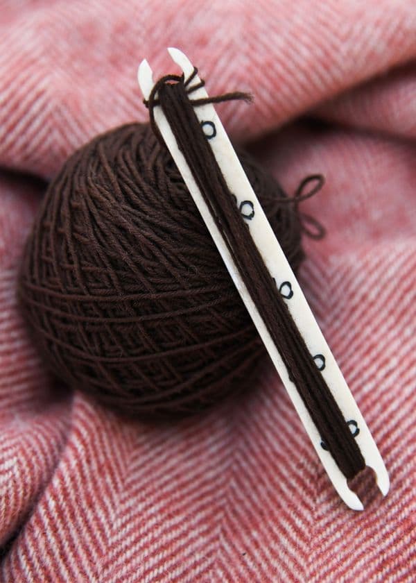 Bone Weaving Shuttle - Heraldic Knots