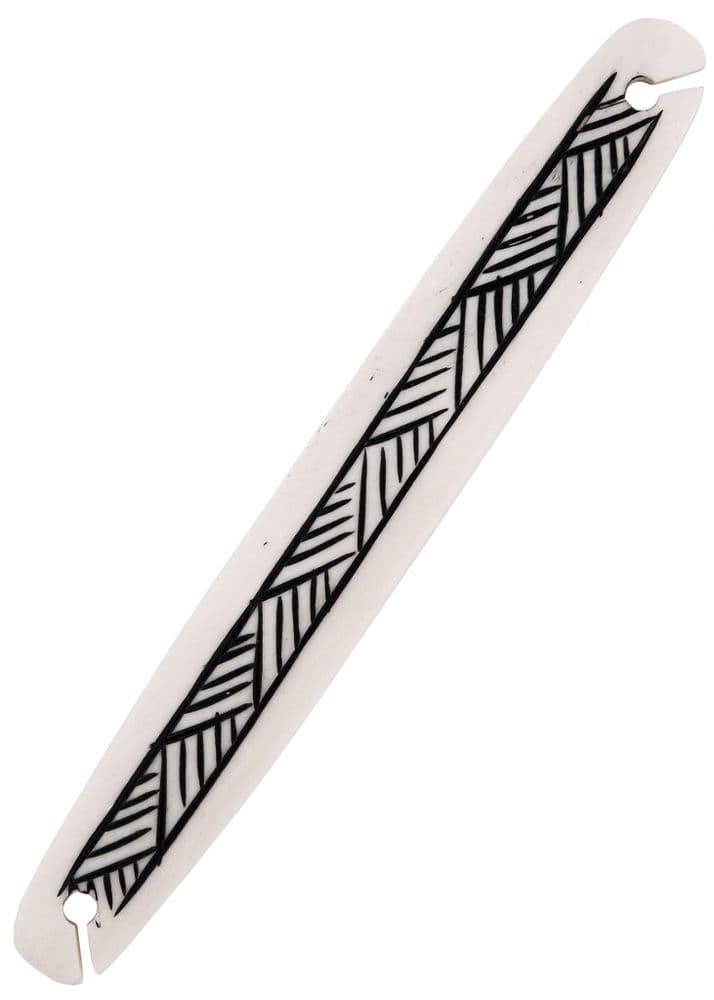 Bone Weaving Shuttle - Striped Design