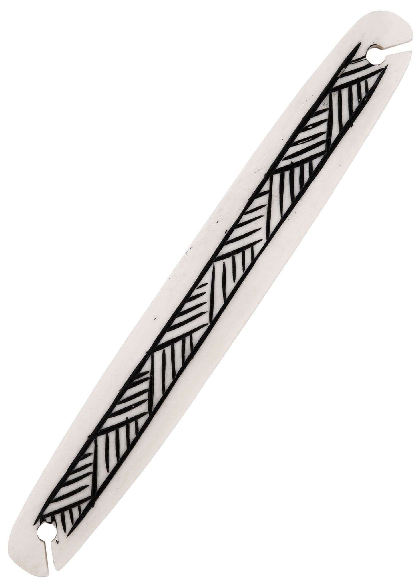 Bone Shuttle Bone Weaving Shuttle - Striped Design