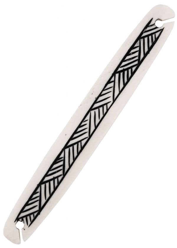 Bone Weaving Shuttle - Striped Design