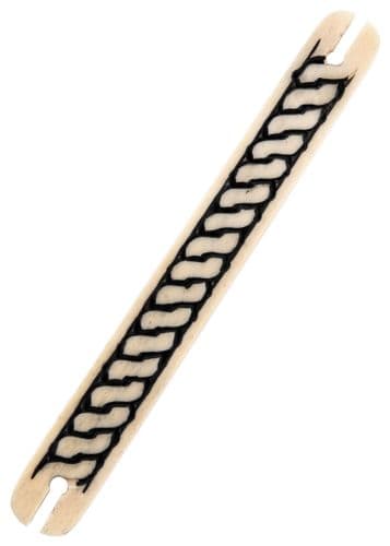 Bone Weaving Shuttle with Braided Pattern
