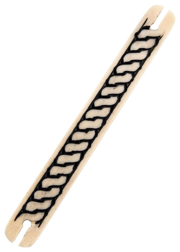 Bone Weaving Shuttle with Braided Pattern