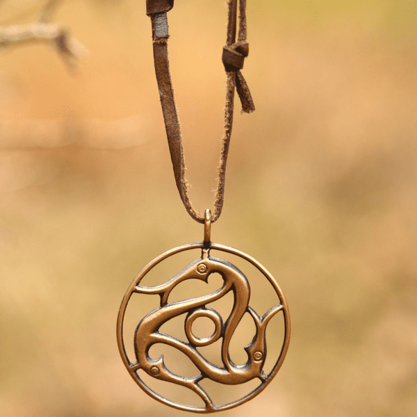 Bronze Pendant, Midgard Serpent