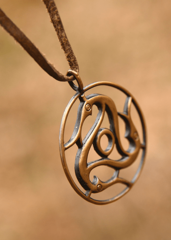 Bronze Pendant, Midgard Serpent