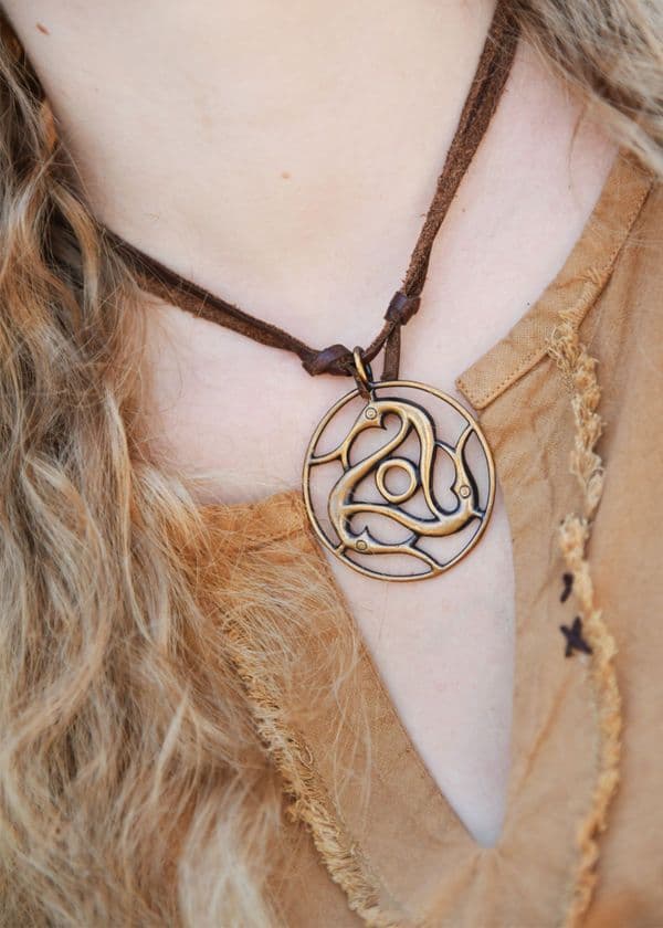 Bronze Pendant, Midgard Serpent