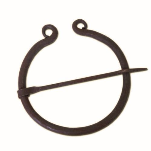 Brooch Hand Forged Ring Shaped With Coil