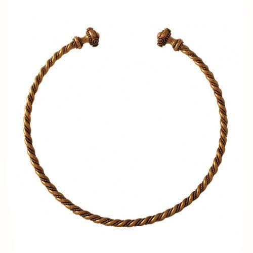 Celtic Torc, (Neck Ring) made from Bronze,Twisted Detail