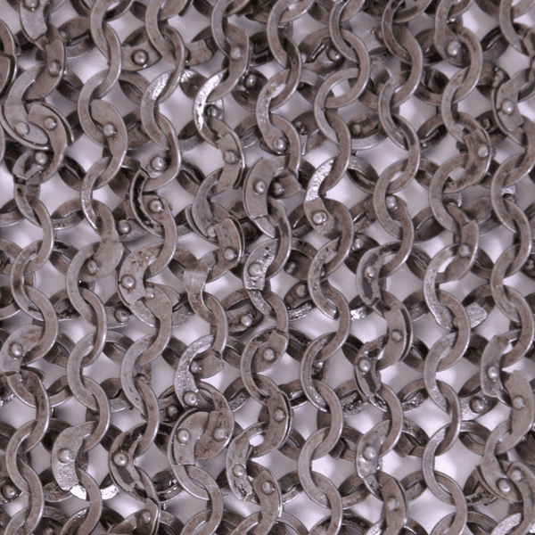 Chain Mail Haubergeon Flat Ring Round  Riveted (FRR)