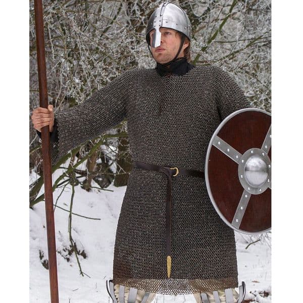 Chain Mail Hauberk, Long Sleeved Butted Spring Steel Rings 8mm I.D