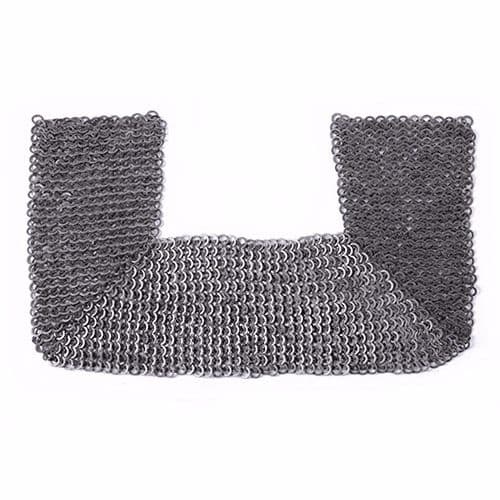 Chain Mail Neck Piece, "Standard", Butted Spring Steel Rings 8mm I.D, 36cm X 14cm