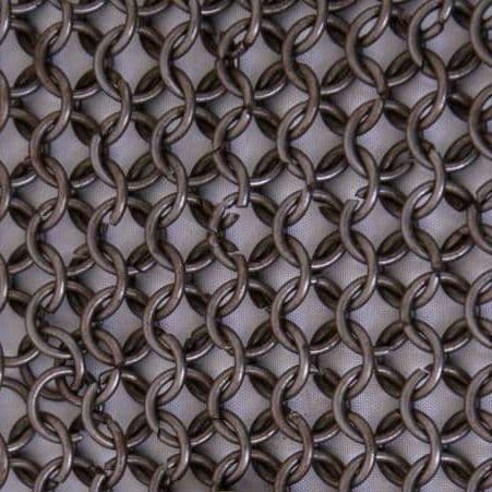 Chain Mail Square Piece, Butted Spring Steel Rings 8mm I.D,