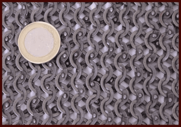 Chain Mail Voiders Flat Ring Round Rivet Heads Mixed (FRM) ID 8mm Natural
