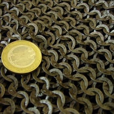 Chainmail Coif Flat Ring Wedge Rivets/Solid Rings 8mm I D