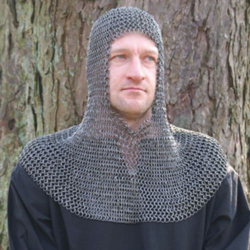 Chainmail Coif Flat Ring Wedge Rivets/Solid Rings, 8mm I.D