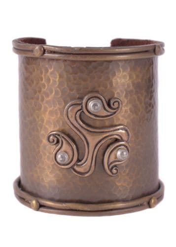 Cuff Bracelet with Celtic Triskelion