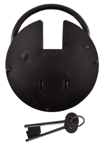 Dungeon Functional Padlock with two Keys, Round 18cm Diameter,