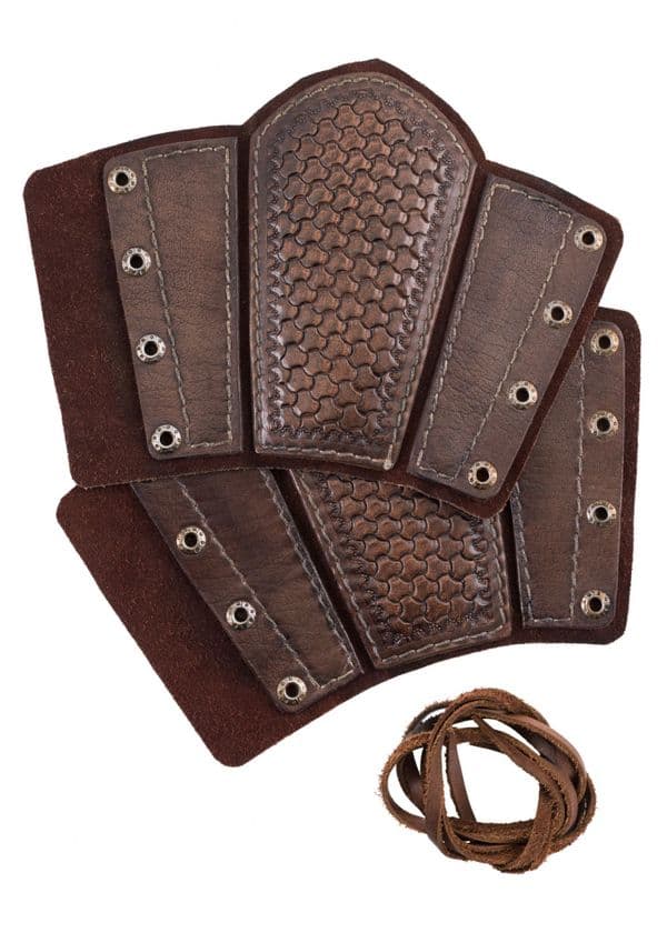 Embossed Leather Bracers  - Pair