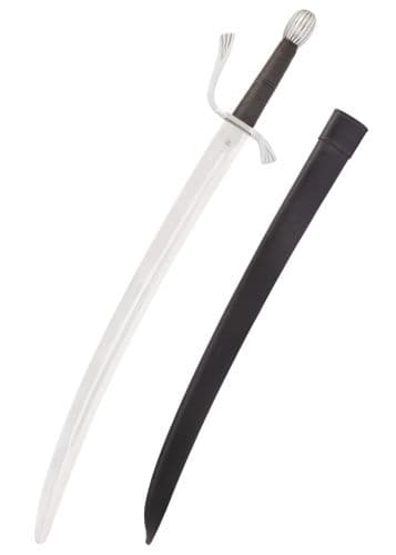 Falchion Sword With Leather Scabbard Blunt SK-B