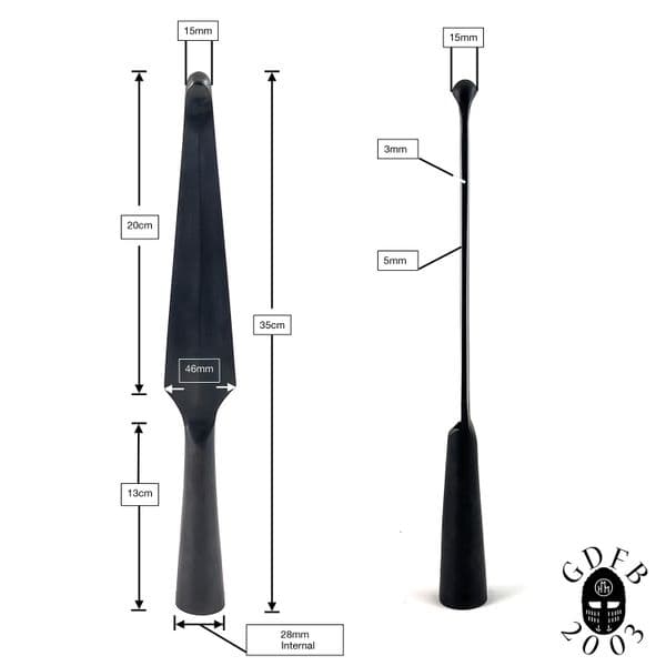 GDFB Forged Black Spear Head 35cm