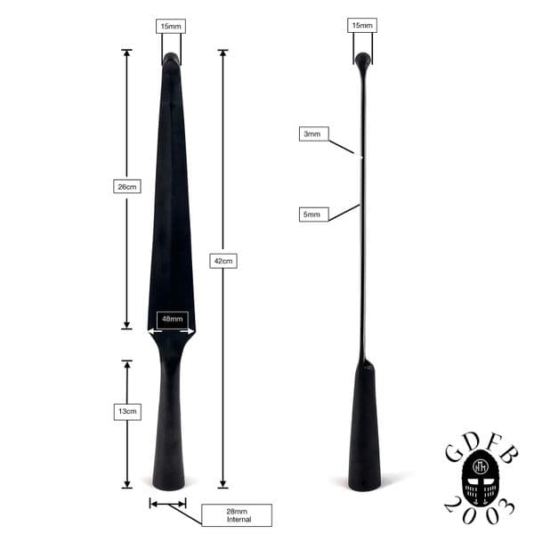 GDFB Forged Black Spear Head 42cm