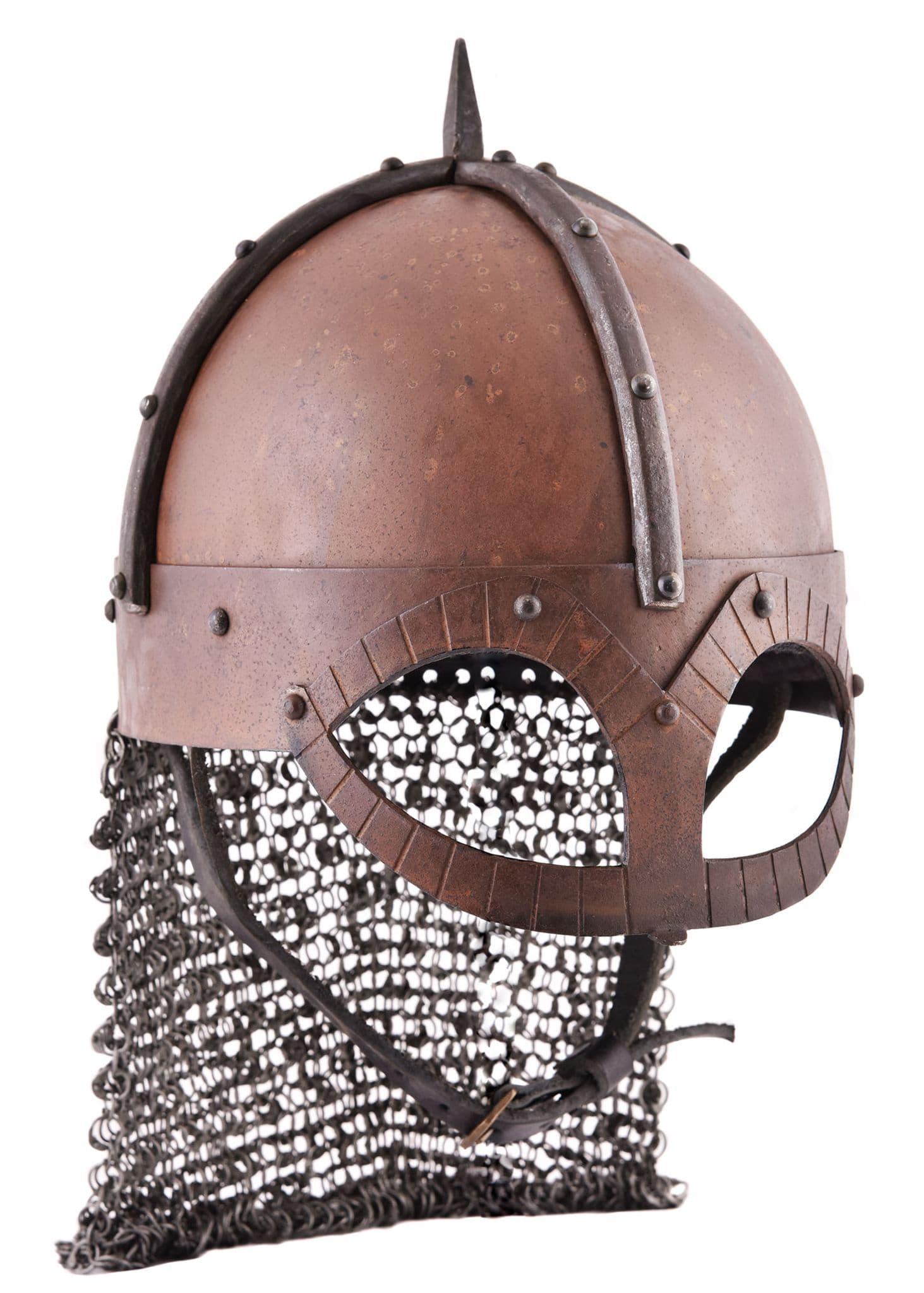Viking Helmet Gjermundbu With Aventail, Antique Finish