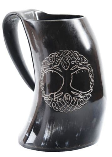 Horn Beer Mug/Tankard-Yggdrasil