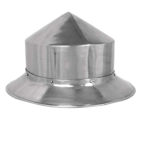 Kettle Hat, 13th C Leather Inlay