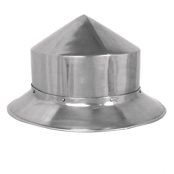 Kettle Hat, 13th C Leather Inlay