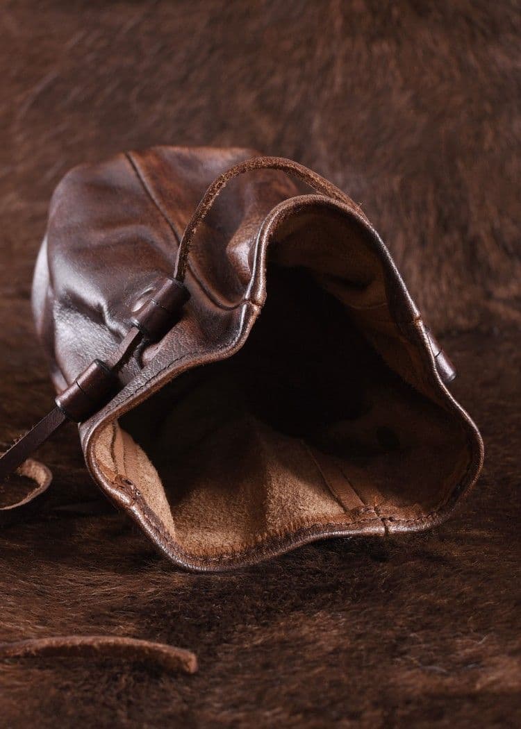 Large Brown Leather Pouch