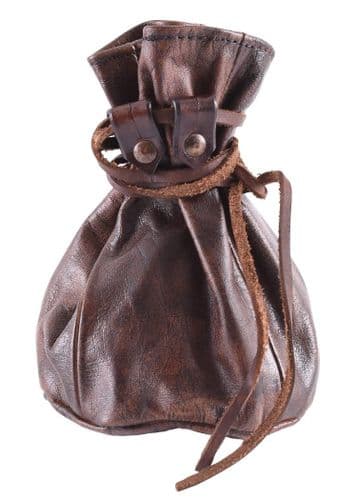 Large Brown Leather Pouch