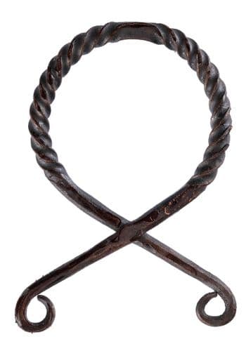Large Iron Troll Cross Pendant-Twisted Design