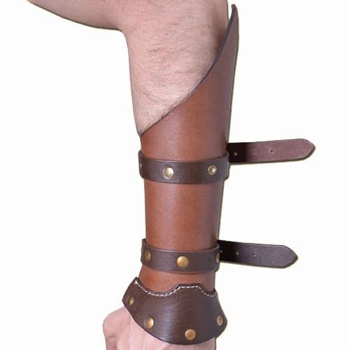 Larp Leather Bracers, "Warrior", Pair