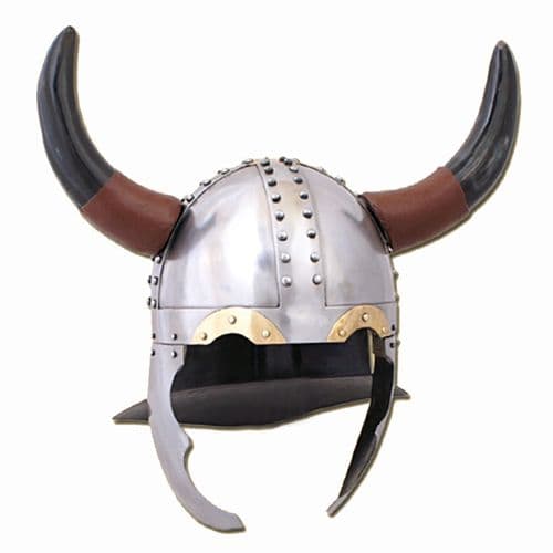 LARP Viking Horned Helmet 1.3mm Steel