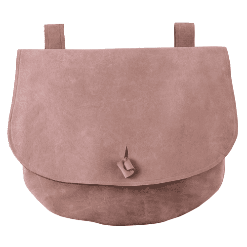 Leather Bag Curved with Belt Loops