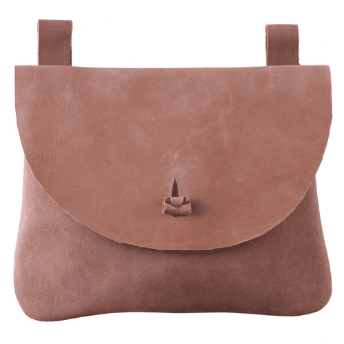 Leather Bag, Square With Belt Loops