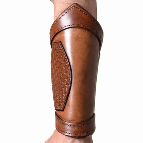 Leather Bracers (Arm Guards) Celtic, Pair