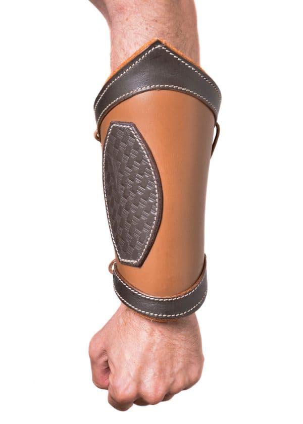 Leather Bracers with Celtic Motif (Pair)