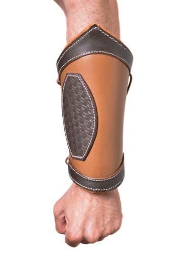 Leather Bracers with Celtic Motif (Pair)