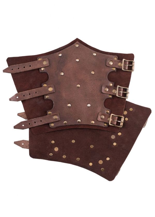 Leather Bracers with Rivets (Pair)