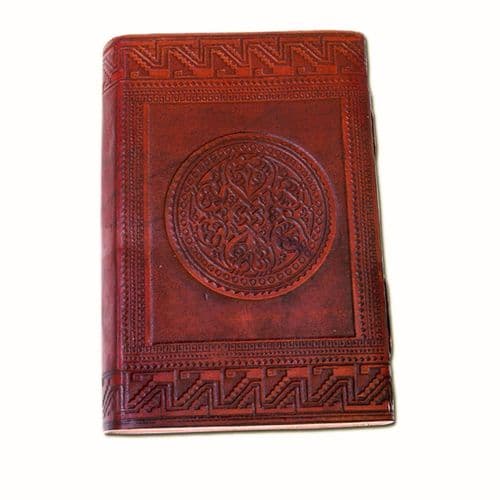 Leather Diary with Medieval Design 14 X 21cm