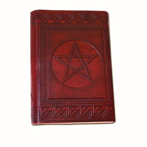 Leather Diary with Pentagram Design 21 X 14cm